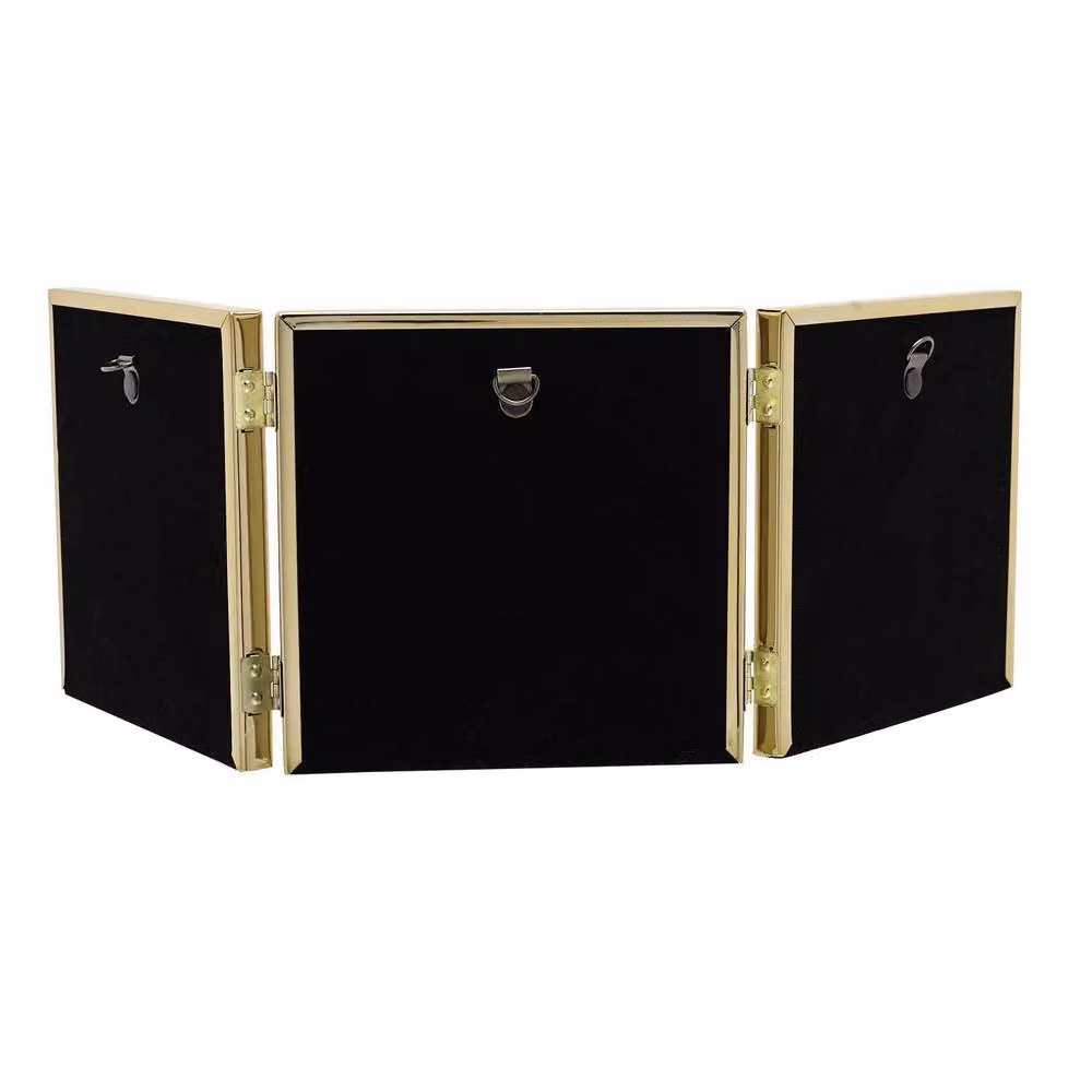Bambino by Juliana Gold Triple Baby Scan Tabletop Frame in Metal with White and Multi Accents – 2