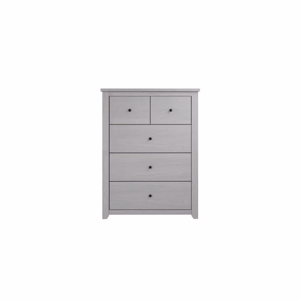 Wyld Haus Tralee Grey Washed Solid Pine 3+2 Drawer Chest – 2