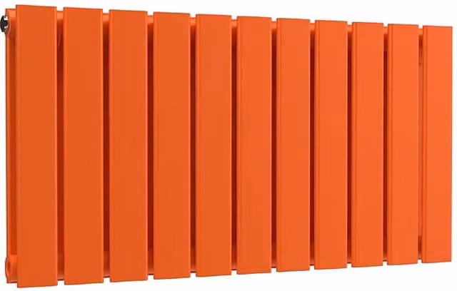 Lux Heat Double Flat Horizontal Steel Radiator in Orange, W/H: 77.0 x 40.0 cm