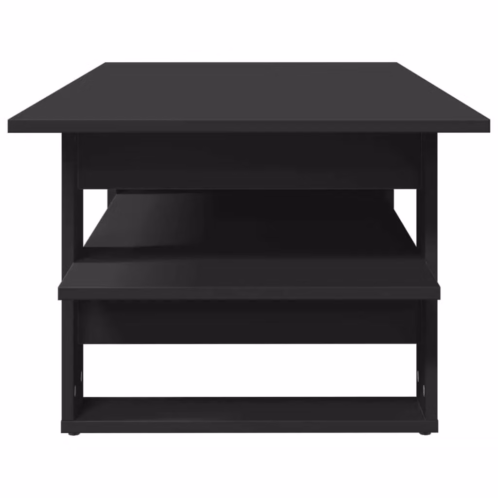 Berkfield Home Modern Black Rectangular Coffee Table in Engineered Wood W/D/H: 102 x 55 x 42 cm – 3