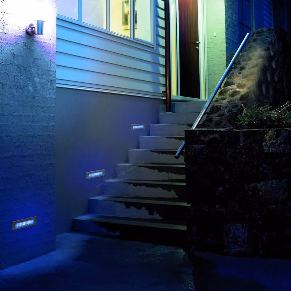 SPETLEK IP65 Recessed LED Outdoor Step Light in Blue and Multicolour – 4