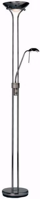 Netlighting Rome Mother & Child Floor Lamp in Black and Chrome with Opal Glass and E27 Socket – 1