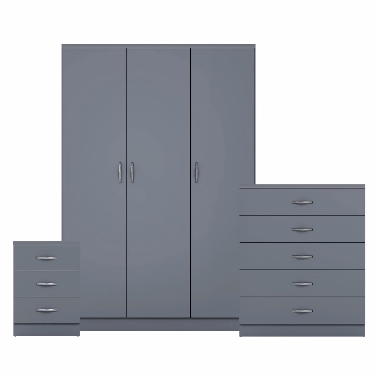 Vida Designs Modern Grey Matt MDF Bedroom Set – 2