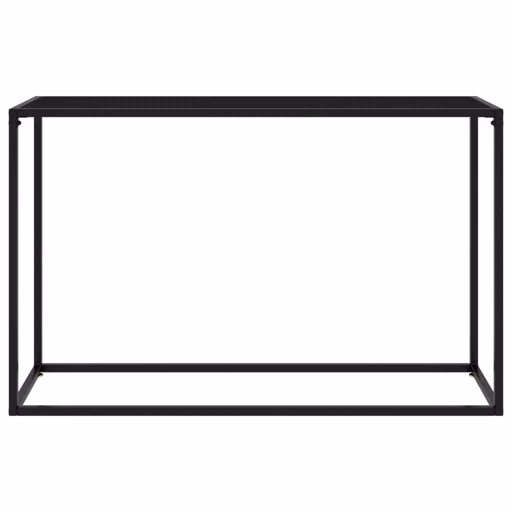 Berkfield Home Modern Black Console Table with Tempered Glass, W/D/H: 120 x 35 x 75 cm – 2