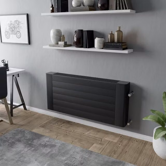 Agadon Lisbon Designer LST Convector in Black, W/H: 133 x 60 cm
