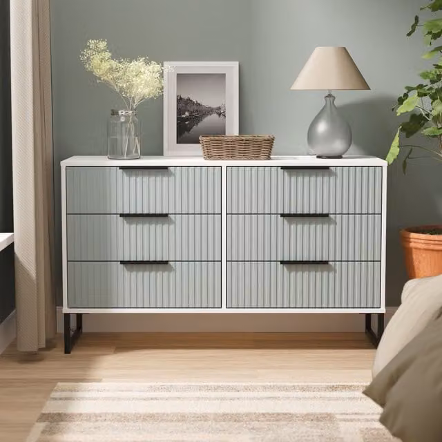 2 U Menai 6 Drawer Wide Chest in Duck Egg Blue – 1