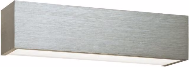 Loops LED Cube Wall Light in Silver Aluminium and Transparent Glass with Warm White Light
