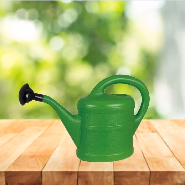 Geli 1L Mini Kids Plastic Watering Can with Rose in Green