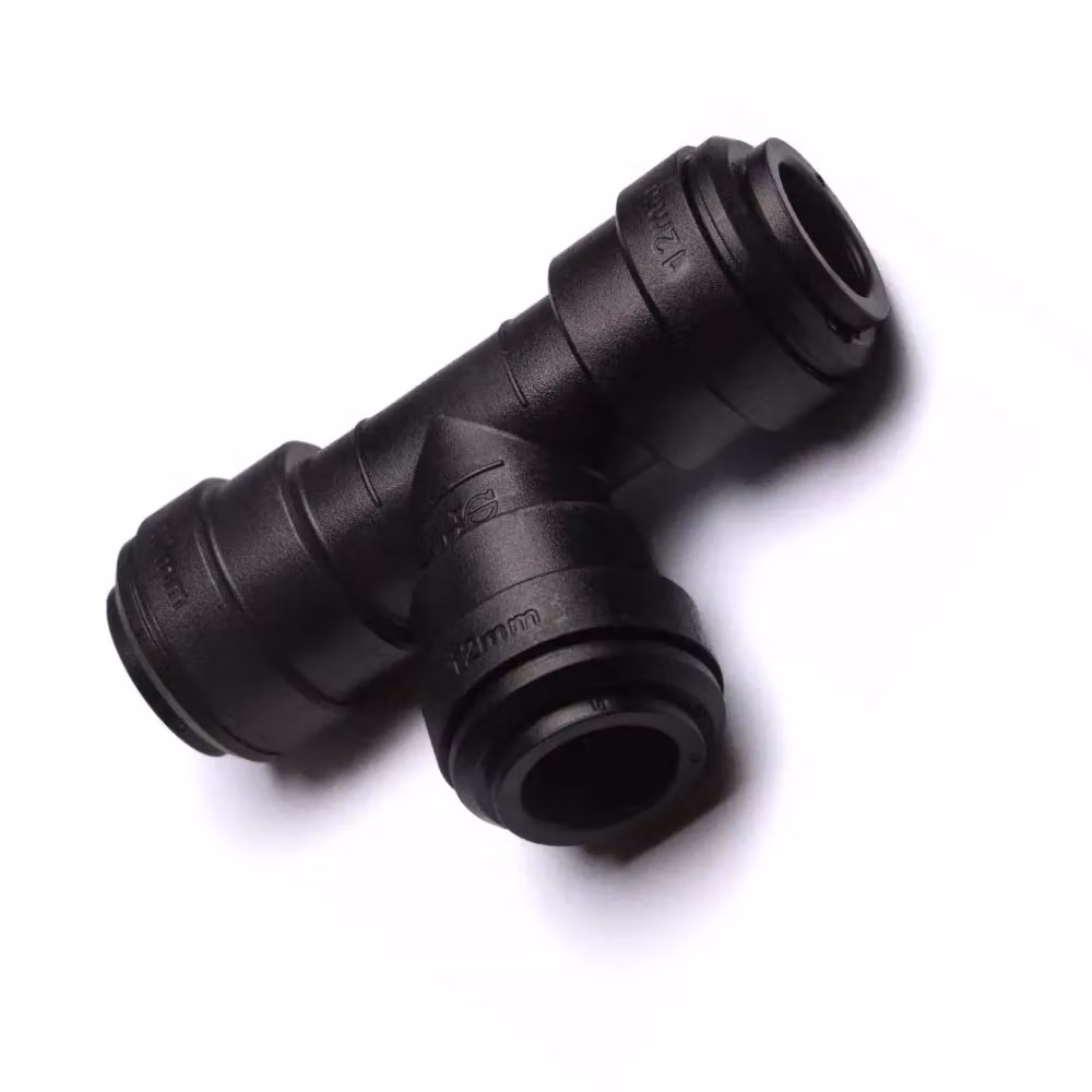 John Guest 12mm Union Tee Push Fit 10 Pack in Black – 2