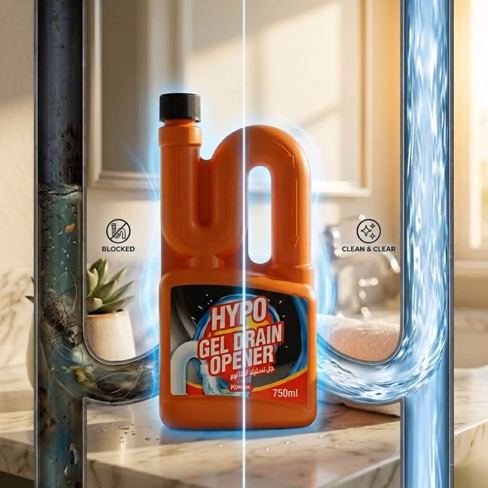 Bedsland Gel Drain Opener Fast Clog Remover for Sinks and Pipes, 750ml, Orange – 3