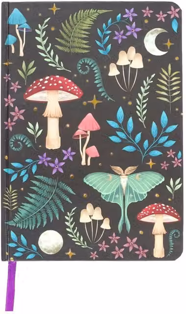 Something Different Forest Print A5 Hardcover Notebook in Black and Multicoloured