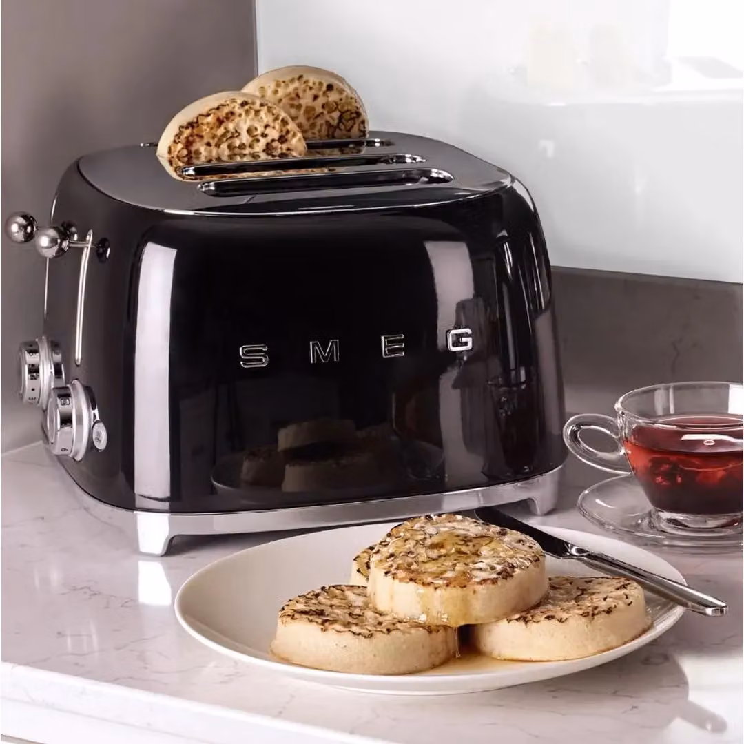 Smeg TSF03 Retro 4-Slice Toaster in Black – 3