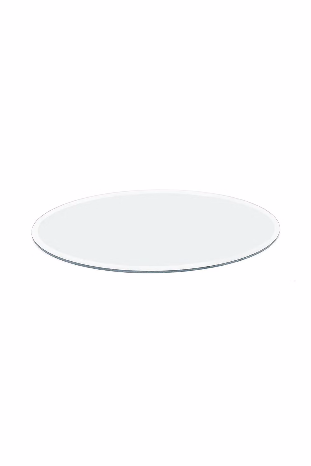 Living and Home Contemporary Circular Beveled Edge Frameless Wall Mirror in Clear, Diameter: 40 cm – 2