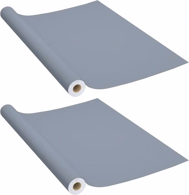 Berkfield Home Self-adhesive PVC Furniture Film, 2 Pack, Grey, W: 90 cm x L: 500 cm