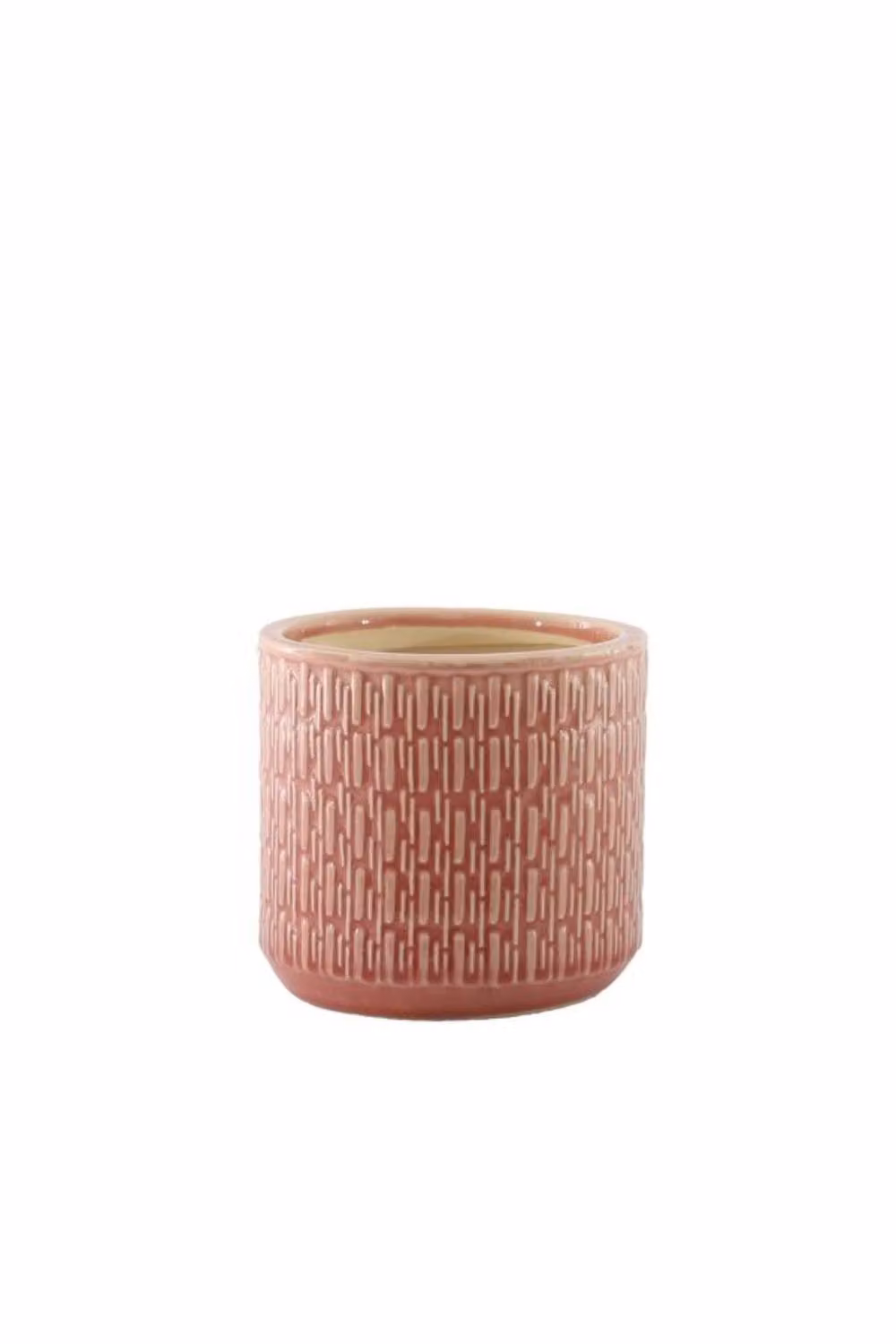 KDMD Hortus Salmon Pink Ceramic Gosford Pot, 2 Pack, H 11.5 cm x Dia 12.5 cm – 2