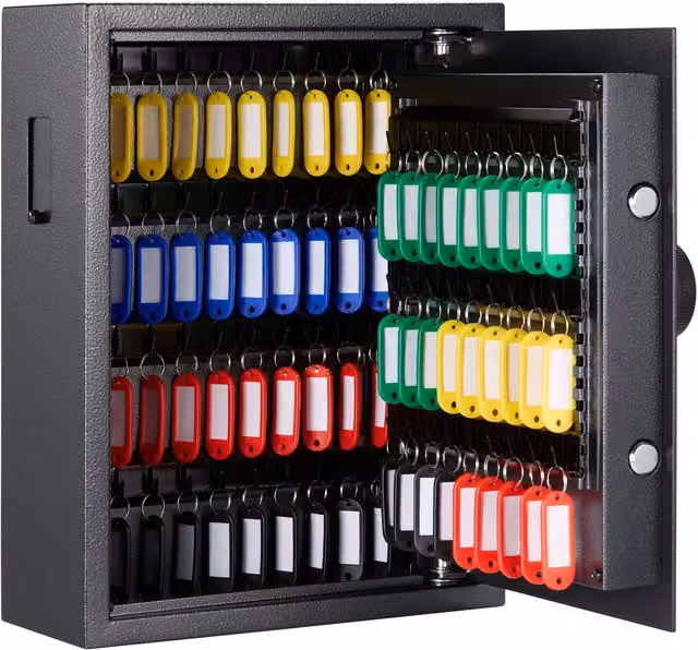 VonHaus Combination Wall Mounted Key Safe, Black, H: 39.0 cm x W: 29.5 cm x D: 12.5 cm