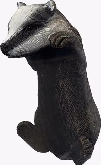Perch & Parrow Bill The Badger Hanging Planter Set of Two, Multicolour and White