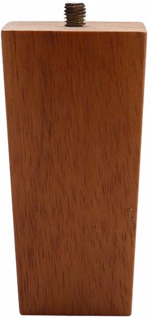 Livingandhome Set of 4 Square Oak Wood Table Legs in Brown and Yellow
