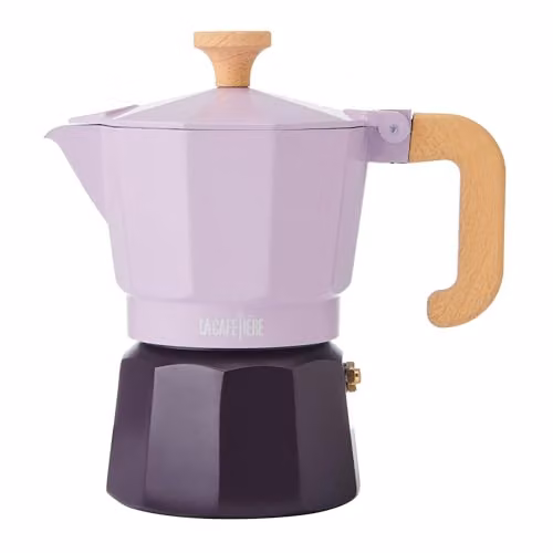 La Cafetiere Venice Aluminium Espresso Maker, Purple, 3 Cup, 150ml – 1
