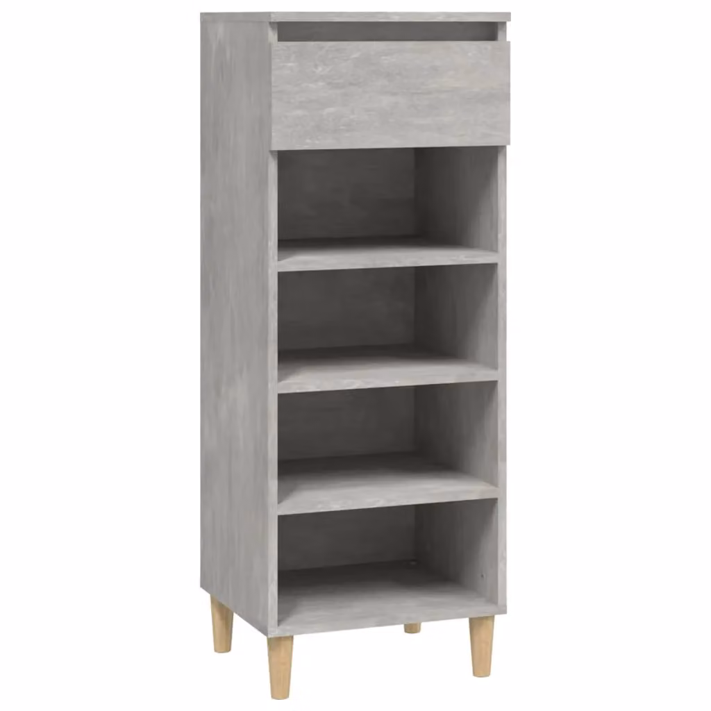 Berkfield Home Concrete Grey Shoe Cabinet with Doors and Drawers, W/D/H: 40 x 36 x 105 cm – 2