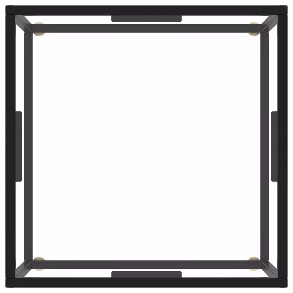 Berkfield Home Modern Black Coffee Table with Tempered Glass, W/D/H: 60 x 60 x 35 cm – 3