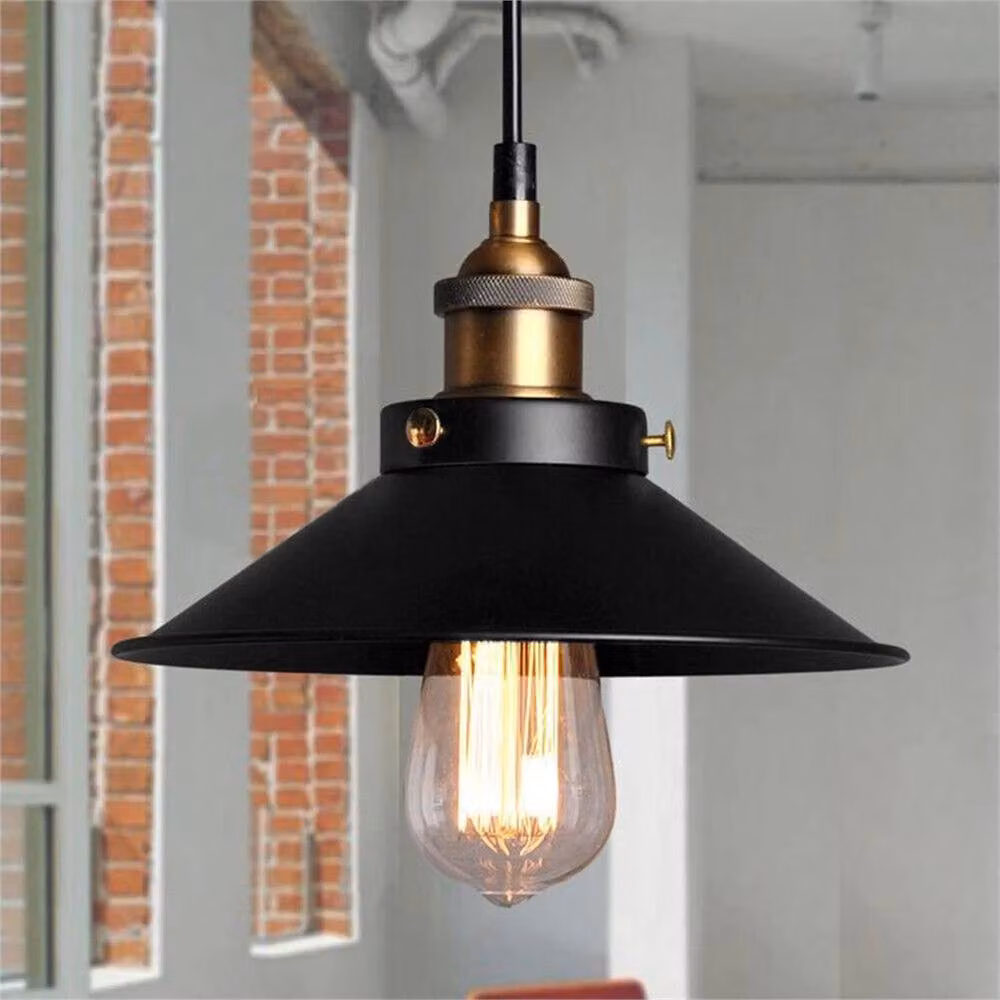 Havendro Vintage Industrial LED Dome Pendant Ceiling Light in Black – 3