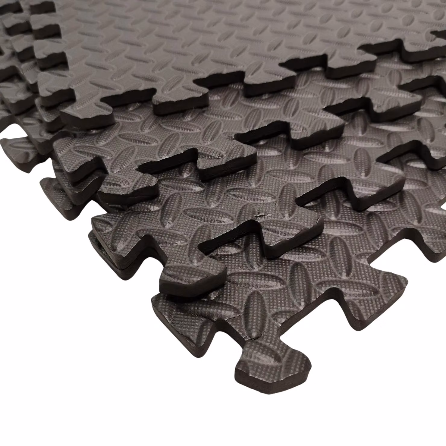 Samuel Alexander 8 Piece EVA Foam Floor Protective Tiles in Black and Grey, W/D: 60 x 60 cm each – 4