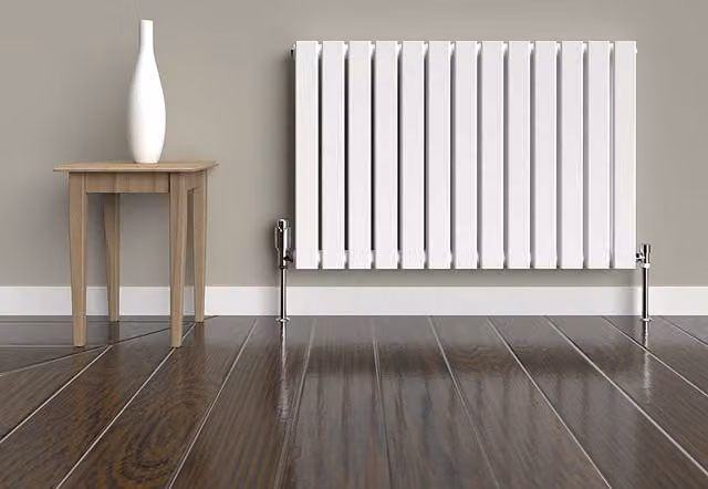 Lux Heat Flat White Horizontal Double Wall Mounted Radiator, W: 91 cm, H: 60 cm
