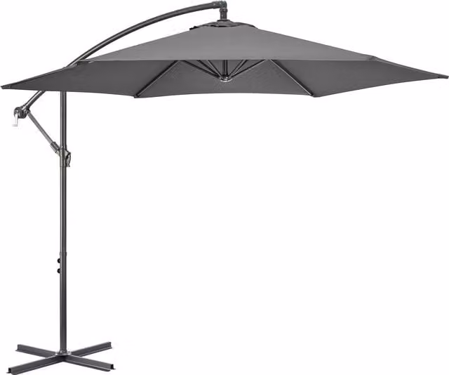 Christow Large Grey Cantilever Banana Parasol with UPF 30 Protection