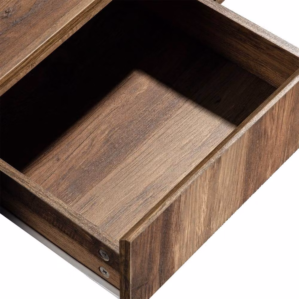 ERGOVEXA Wooden Coffee Table with Storage Drawer and Shelf in Black, Brown or Multicolour – 3