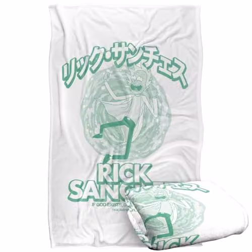 Warner Bros. Rick and Morty Rick Manga Mono Super Soft Fleece Throw Blanket, W/D/H: 91 x 147 cm