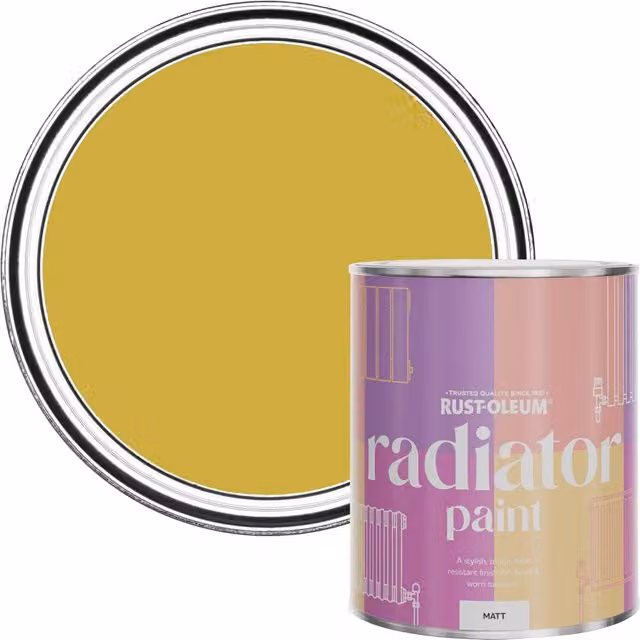 Rust-Oleum Matt Yellow Radiator Paint, Lemon Sorbet, 750ml