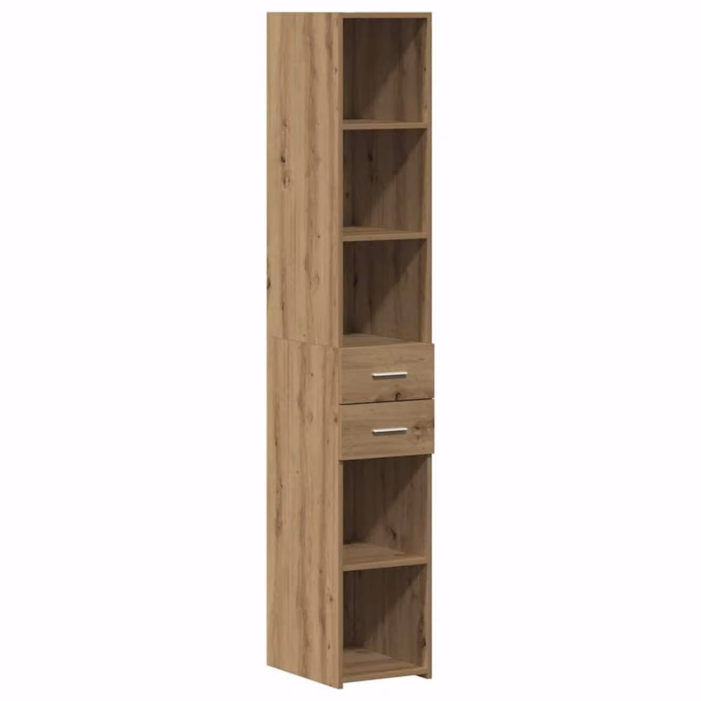 Berkfield Home Artisan Oak Highboard in Brown, W/D/H: 30 x 42.5 x 185 cm – 2