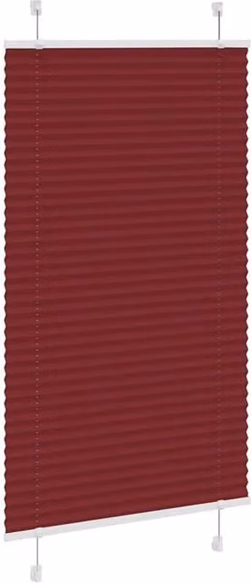 Berkfield Home Single Pleat Polyester Blind in Red, W: 75 cm, H: 100 cm