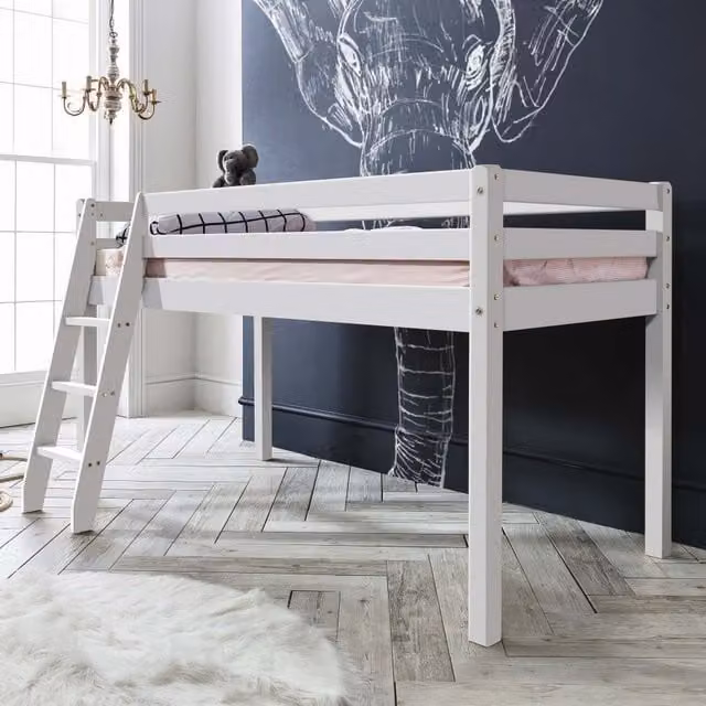 Noa and Nani Thor Midsleeper Cabin Bed with White Pine Wood House Frame