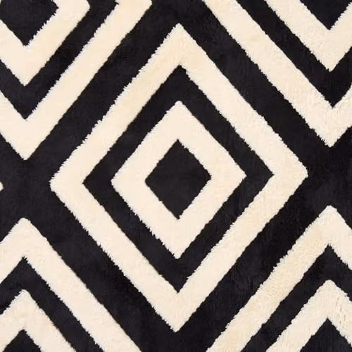 OHS Rugs Modern Geometric Hand Tufted Non Slip Polyester Area Rug in Black and White, W: 120 cm, L: 170 cm – 6