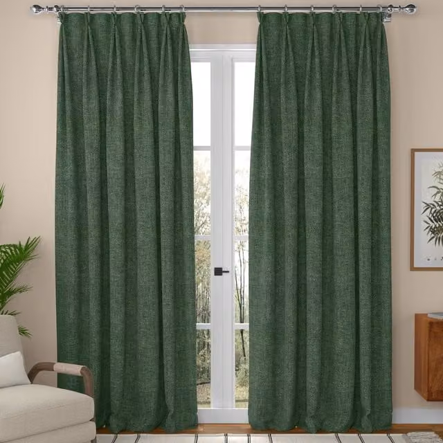 ANTE DECOR Fjord Made To Measure Blackout Curtains in Green Winter Moss