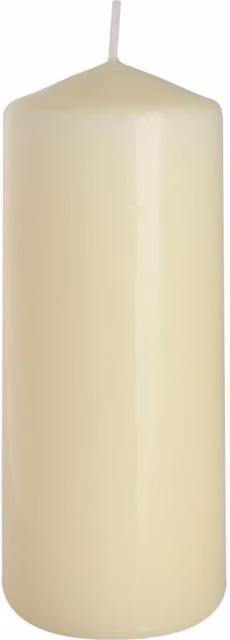 KDMK White Pillar Candle with 48h Burn Time