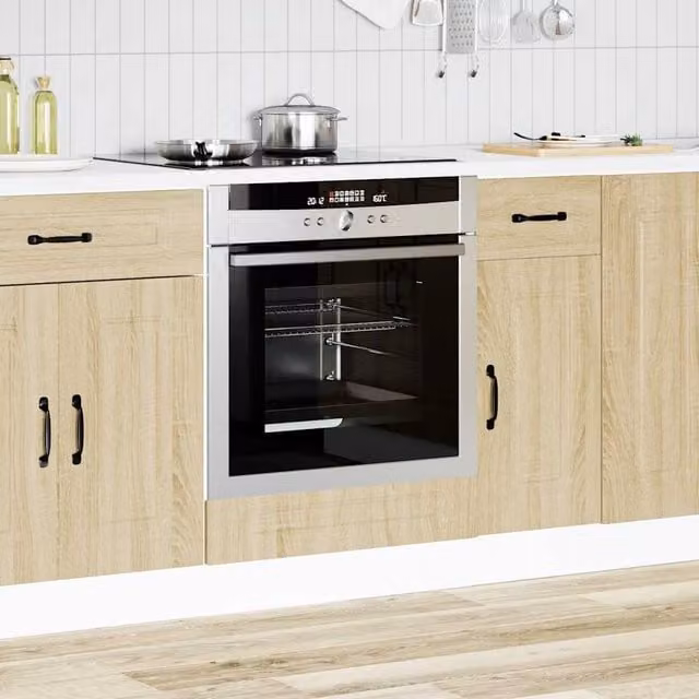 Berkfield Home Kalmar Oven Cabinet in Sonoma Oak, Brown, W/D/H: 60 x 46 x 81.5 cm – 1
