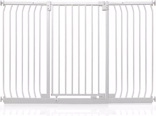 Safetots Extra Tall Elite Pressure Baby Gate, White, Extendable, Swing Door, Width: 161 cm - 170 cm