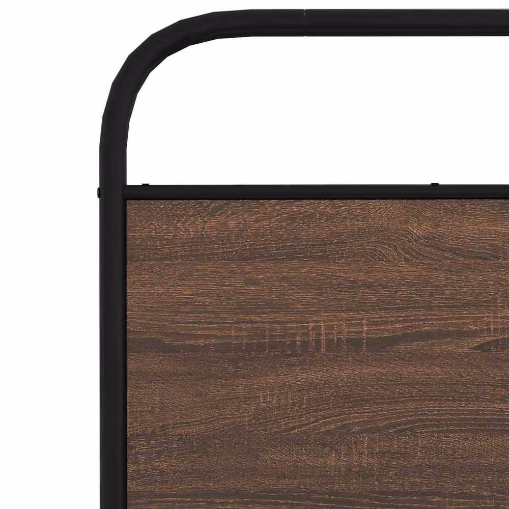 Berkfield Home Classic Bed Frame in Brown Oak, W/D/H: 80 x 200 cm – 6