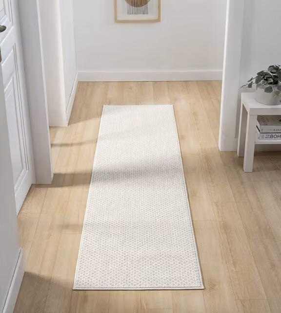Desire Rugs Avior Washable Mottle Living Room Area Rug in White, W: 220 cm