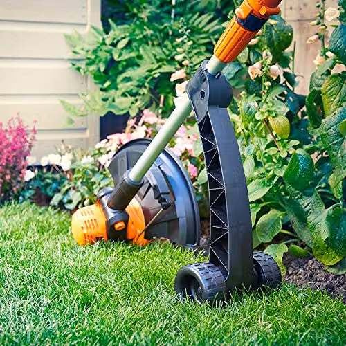 LawnMaster MX 24V 25cm Cordless Grass Trimmer and Edger with Rechargeable Battery and Cutting Line, Orange – 4