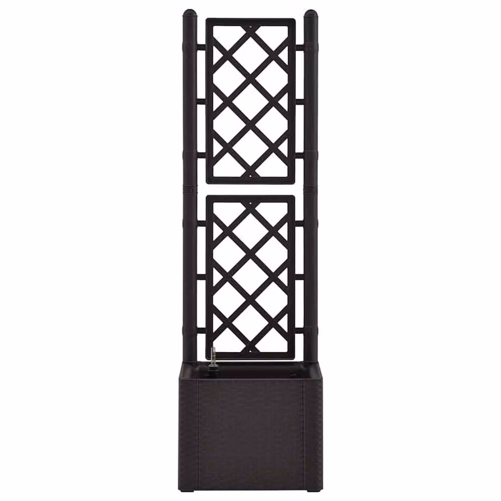 Berkfield Home Garden Anthracite Raised Bed with Trellis and Self-Watering System in Black – 3