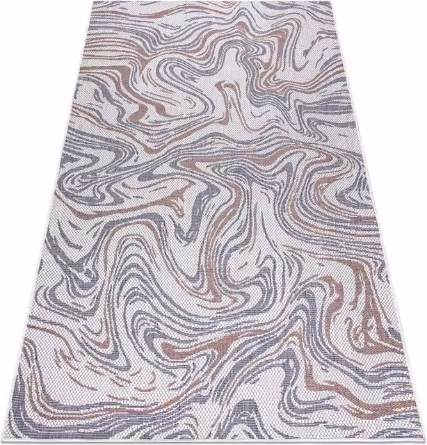 RugsX Sion Abstract Modern Rug in Beige and Multicolour, W: 140 cm, D: 190 cm