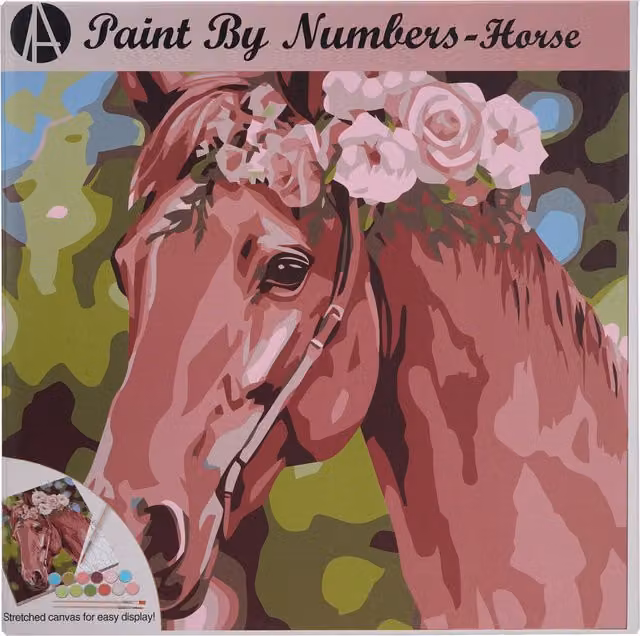 Art Studio Horse Paint by Numbers Kit for Adults, Multicolour