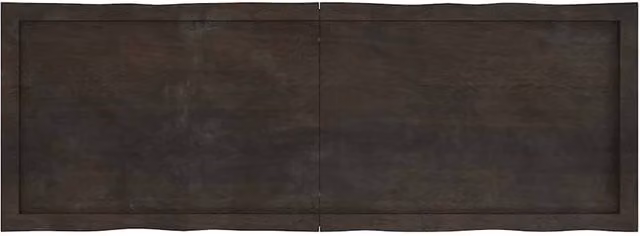 Berkfield Home Rustic Live Edge Solid Oak Table Top in Dark Brown and Dark Grey, W: 140 cm, D: 50 cm, H: 2-4 cm – 1