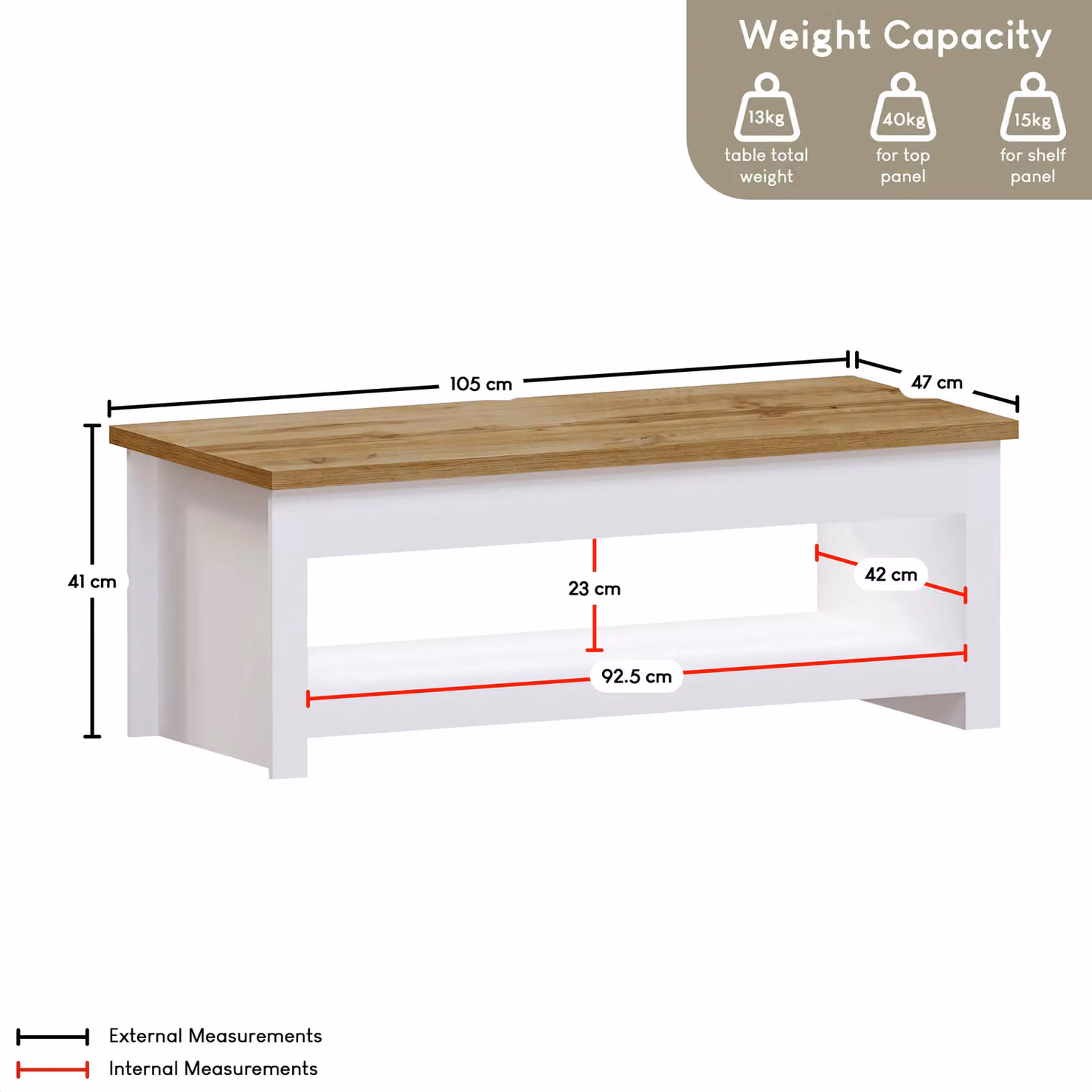 Vida Designs Arlington Rectangular Coffee Table with Shelf Storage in White – 2