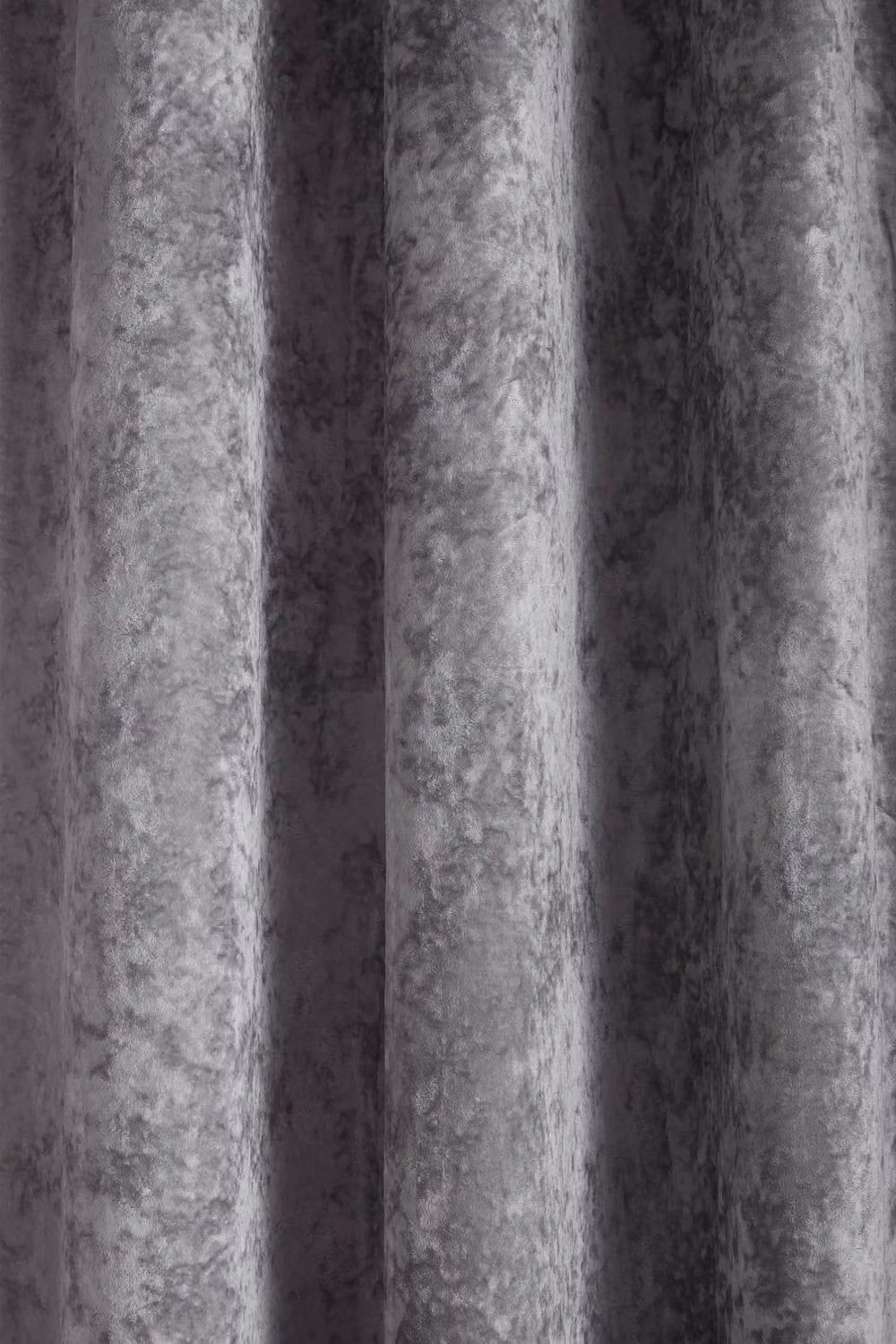 Catherine Lansfield Silver Crushed Velvet Lined Eyelet Curtains, W: 117 cm, H: 183 cm – 2