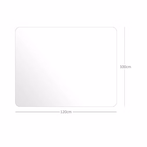 Nicoman Transparent Chair Mat for Hard Floors, Clear, W: 100 cm, D: 120 cm